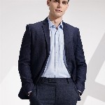 INVICTUS Notched Lapel Checked Single-Breasted Slim Fit Smart Casual Blazer