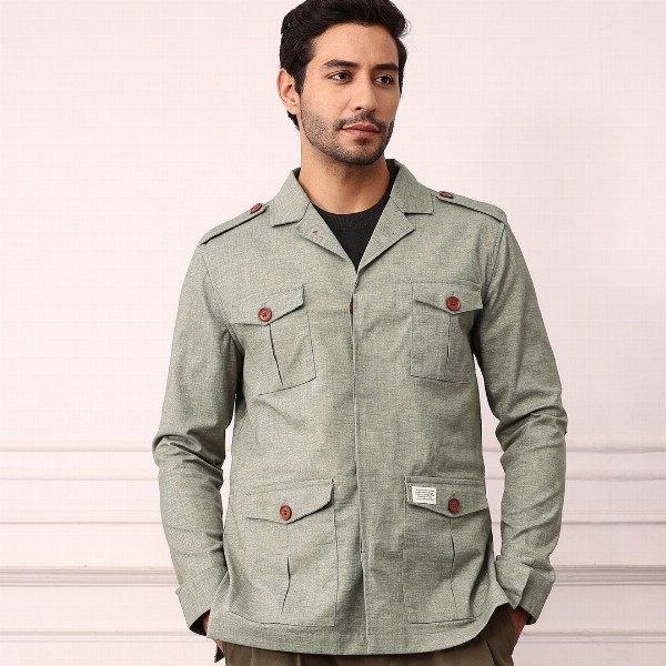 Mr Bowerbird Redloop Power Blazers Single-Breasted Tailored Fit Safari Blazer