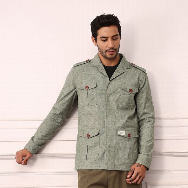 Mr Bowerbird Redloop Power Blazers Single-Breasted Tailored Fit Safari Blazer