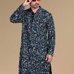 Sanwara Men Geometric Embroidered Straight Kurta