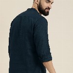 HERE&NOW Men Solid Cotton Short Kurta