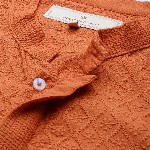 House of Pataudi Men Orange Jashn Chikankari Embroidered Kurta