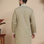 Jompers Men Geometric Embroidered Mirror Work Kurta