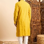 House of Pataudi Embroidered Mandarin Collar Ethnic Wear Kurta