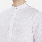 JADE BLUE Men Mandarin Collar Cotton Blend Modi Straight Kurta