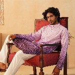 Jompers Ethnic Motifs Printed Band Collar Pure Cotton Straight Kurta