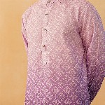 Jompers Ethnic Motifs Printed Band Collar Pure Cotton Straight Kurta