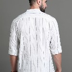 HERE&NOW Striped Cotton Short Kurta