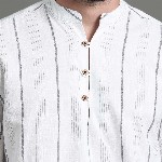 HERE&NOW Striped Cotton Short Kurta