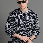 HERE&NOW Striped Cotton Short kurta