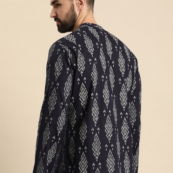 Anouk Men Ethnic Motifs Printed Block Print Short Kurta