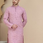 Jompers Men Geometric Embroidered Sequinned Kurta