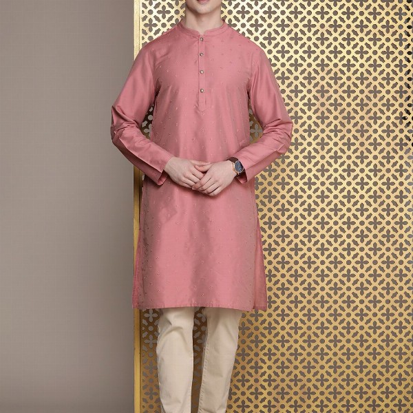 House of Pataudi Self Embroidered Jashn kurta