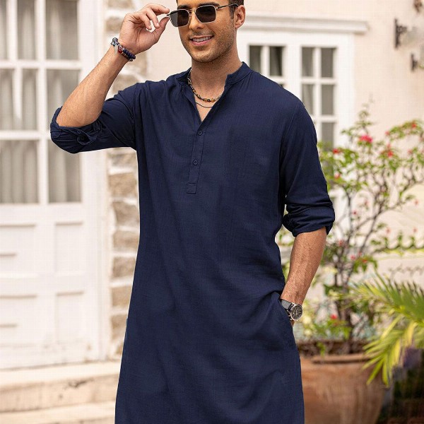 Anouk Men Solid Long Kurta