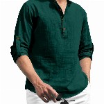 Fifth U Men Mandarin Collar Straight Short Kurta