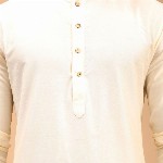 VASTRAMAY Mandarin Collar Straight Kurta
