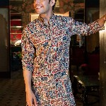 Shasak Ethnic Motifs Printed Kantha Work Mandarin Collar Straight Kurta