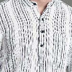 HERE&NOW Striped Cotton Short Kurta