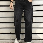 High Star Men Relaxed Fit Mid-Rise Mildly Distressed Light Fade Jeans