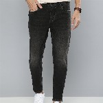 Mast & Harbour Men Black Slim Tapered Fit Mid-Rise Clean Look Stretchable Jeans
