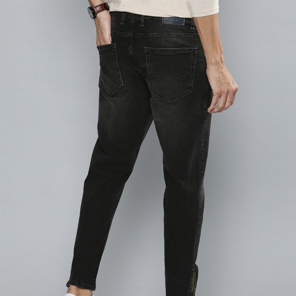 Mast & Harbour Men Black Slim Tapered Fit Mid-Rise Clean Look Stretchable Jeans