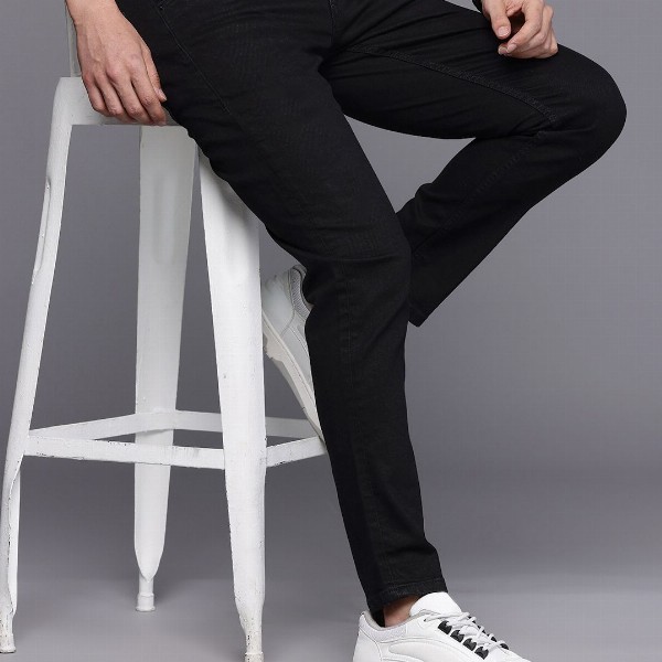 Louis Philippe Jeans Men Smart Slim Fit Mid-Rise Jeans