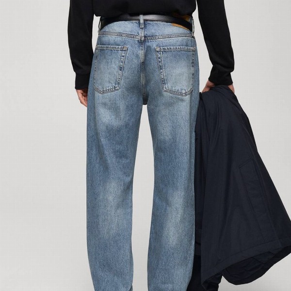 MANGO MAN Straight Fit Faded Jeans