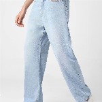 Urbano Fashion Men's Ice Blue Loose Baggy Fit Washed Jeans Non-Stretchable