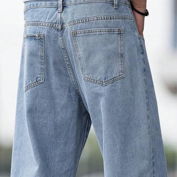 ASHTOM Men Denim Loose Fit Baggy Jeans