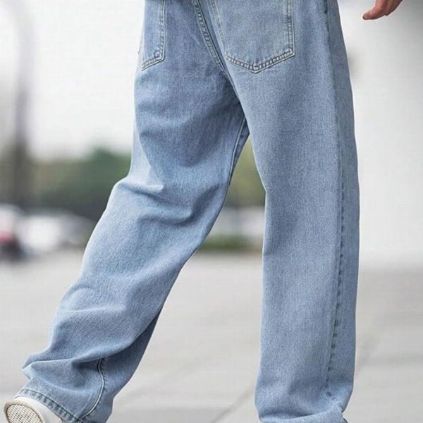 ASHTOM Men Denim Loose Fit Baggy Jeans
