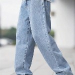 ASHTOM Men Denim Loose Fit Baggy Jeans
