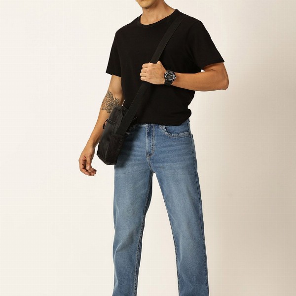 Thomas Scott Men Smart Relaxed Fit Light Fade Stretchable Jeans