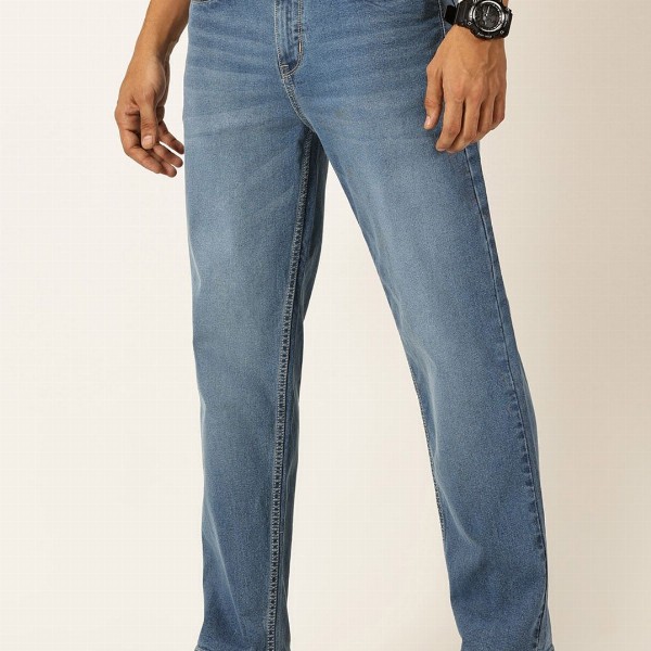 Thomas Scott Men Smart Relaxed Fit Light Fade Stretchable Jeans