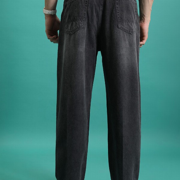 HIGHLANDER Men Loose Baggy Fit Light Fade Cotton Jeans
