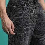 HIGHLANDER Men Loose Baggy Fit Light Fade Cotton Jeans