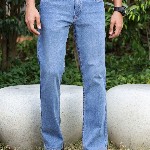 Mast & Harbour Blue Men Smart Bootcut Clean Look Stretchable Jeans