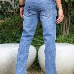 Mast & Harbour Blue Men Smart Bootcut Clean Look Stretchable Jeans