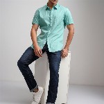 HIGHLANDER Men Blue Slim Fit Mid-Rise Clean Look Stretchable Jeans