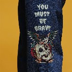 HERE&NOW Men Graphic Print Mid-Rise Pure Cotton Baggy Fit Jeans