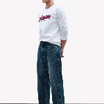 Snitch Men Baggy Fit Mid-Rise Light Fade Jeans