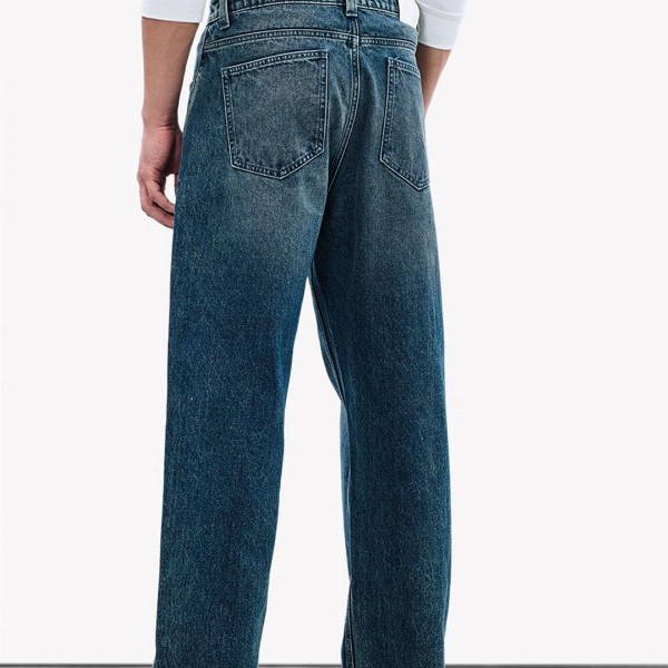 Snitch Men Baggy Fit Mid-Rise Light Fade Jeans