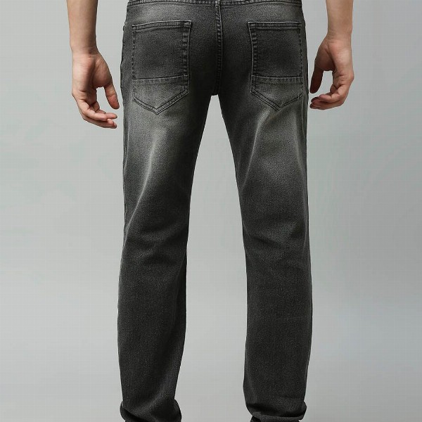 HERE&NOW Men Grey Smart Heavy Fade Clean Look Stretchable Jeans
