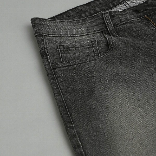 HERE&NOW Men Grey Smart Heavy Fade Clean Look Stretchable Jeans