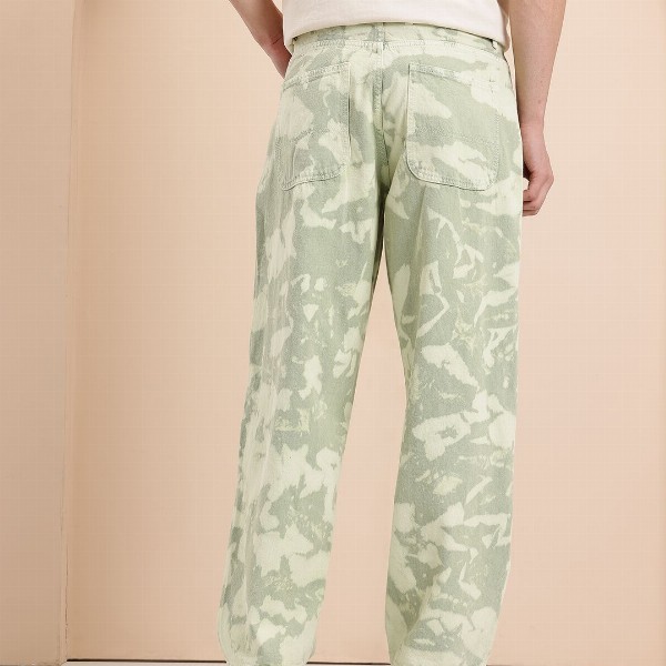 Mast & Harbour Men Printed Baggy Fit Jeans