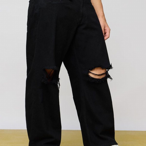 Xee Men Classic Relaxed Fit Slash Knee Stretchable Jeans