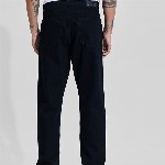 Snitch Men Black Baggy Fit Mid-Rise Dark Shade Jeans
