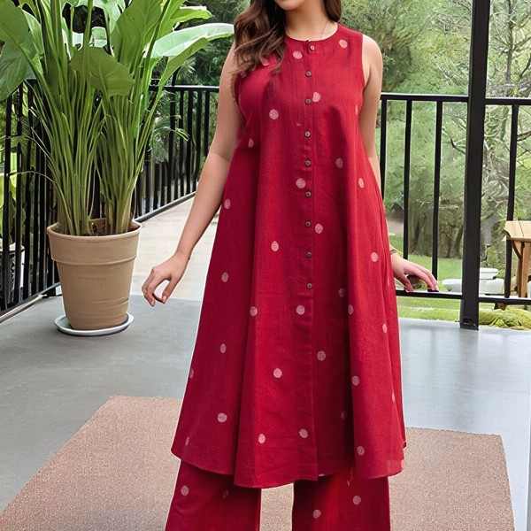 Aaghnya Women Geometric Printed Kurta with Palazzo