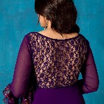 NUD Square Neck Gotta Patti Georgette Anarkali Kurta With Dupatta