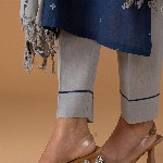 WOMEN PLUS Women Ethnic Motifs Embroidered Regular Thread Work Pure Cotton Kurta with Trousers & With Dupatta