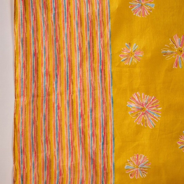 Sangria Floral Printed Sequinned V-Neck Straight Kurta & Trouser With Dupatta